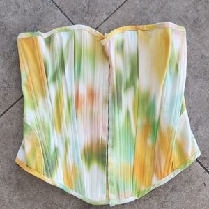 NWOT..Tiger Mist Colorful Corset Top